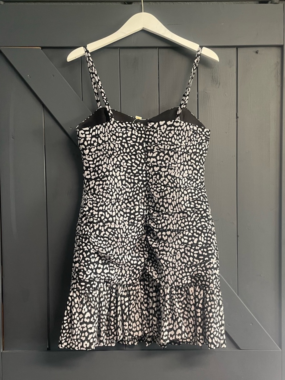 Michael Kors Black and White Animal Print Slip Dress - Picture 6 of 8